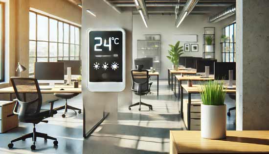 Raumtemperatur im Büro